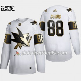 San Jose Sharks Hockeydrakt Brent Burns 88 Adidas 2019-2020 Golden Edition Hvit Authentic - Barn